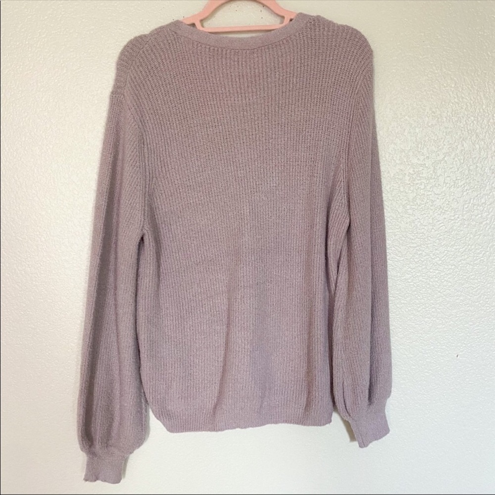 NWT Joie Cardigan Ribbed Balloon Sleeves Purple XL - Picture 3 of 8